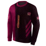 central michigan chippewas monogram pattern maroon hoodie best selling