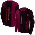 central michigan chippewas monogram pattern maroon hoodie best selling