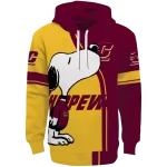 central michigan chippewas playful snoopy maroon hoodie best selling