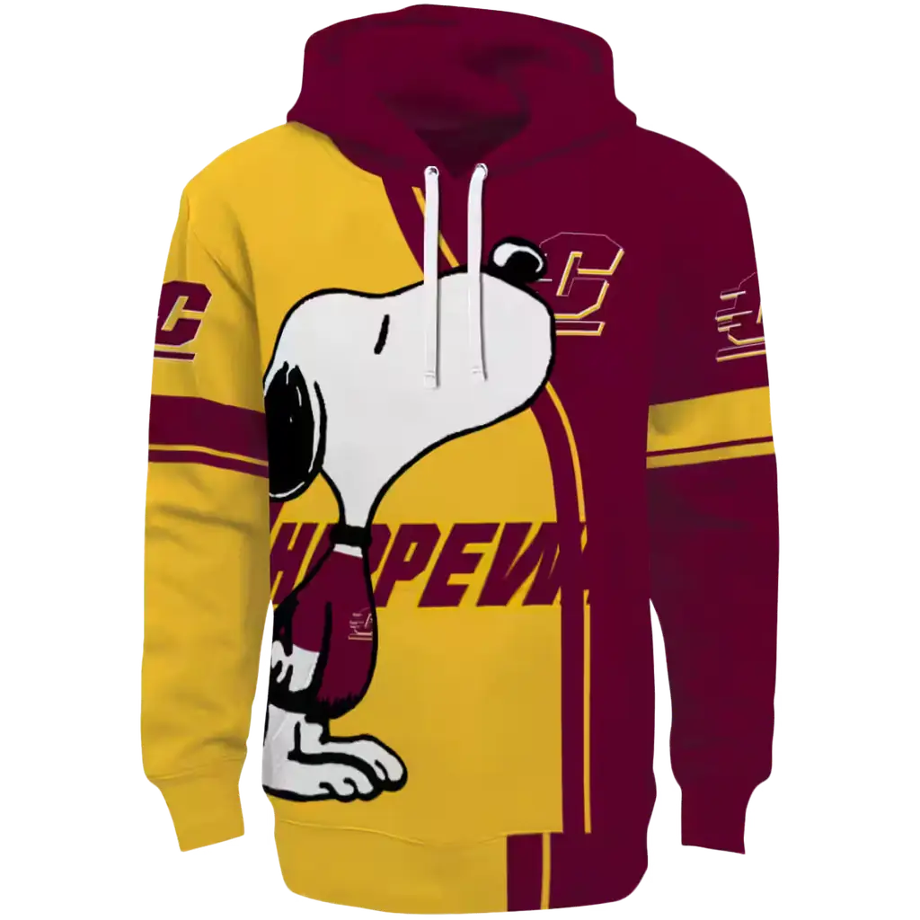 central michigan chippewas playful snoopy maroon hoodie best selling central michigan chippewas playful snoopy maroon hoodie best selling