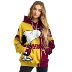 central michigan chippewas playful snoopy maroon hoodie best selling