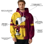 central michigan chippewas playful snoopy maroon hoodie best selling