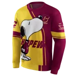 central michigan chippewas playful snoopy maroon hoodie best selling