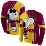 central michigan chippewas playful snoopy maroon hoodie best selling