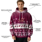 central michigan chippewas reindeer motif maroon hoodie best selling