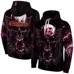 central michigan chippewas skull artwork maroon black hoodie best selling