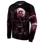 central michigan chippewas skull artwork maroon black hoodie best selling