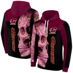 central michigan chippewas skull motif maroon black hoodie best selling