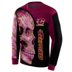 central michigan chippewas skull motif maroon black hoodie best selling
