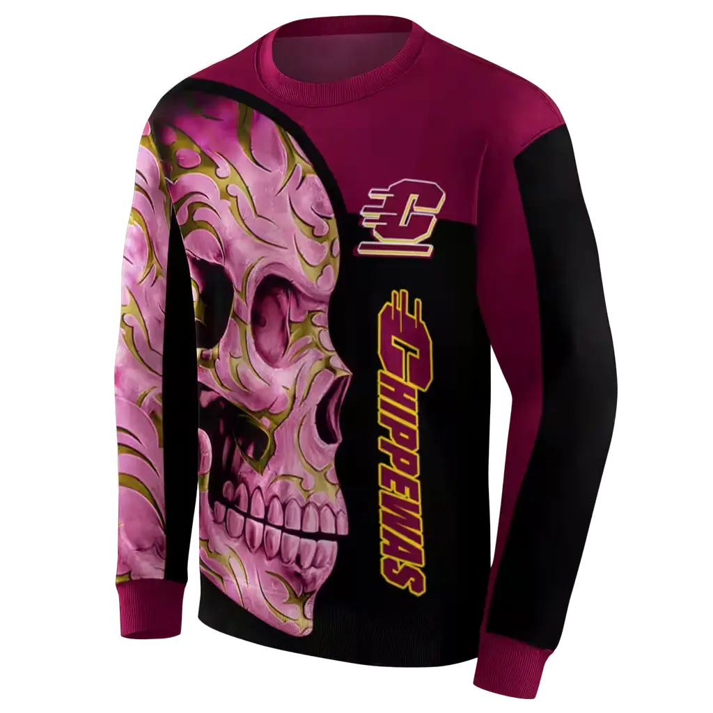 central michigan chippewas skull motif maroon black hoodie new arrival central michigan chippewas skull motif maroon black hoodie new arrival