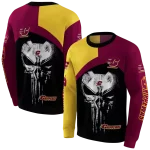 central michigan chippewas skull punisher gold black hoodie best selling