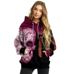central michigan chippewas sugar skull maroon black hoodie best selling