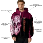 central michigan chippewas sugar skull maroon black hoodie best selling