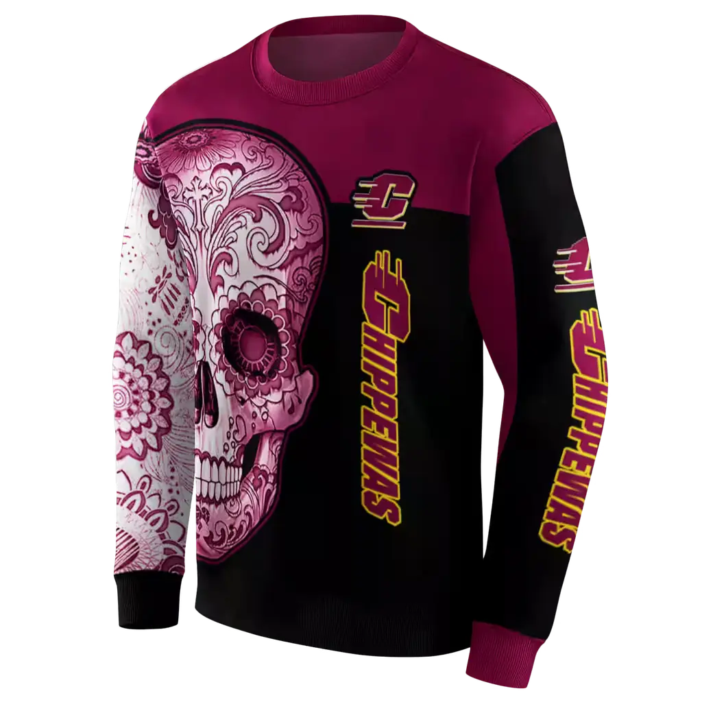 central michigan chippewas sugar skull maroon black hoodie new arrival central michigan chippewas sugar skull maroon black hoodie new arrival