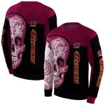 central michigan chippewas sugar skull maroon black hoodie best selling