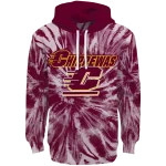 central michigan chippewas tie dye pattern maroon hoodie best selling