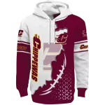 central michigan chippewas triangular pattern maroon white hoodie best selling