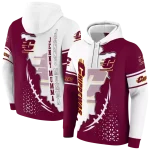 central michigan chippewas triangular pattern maroon white hoodie best selling