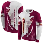 central michigan chippewas triangular pattern maroon white hoodie best selling