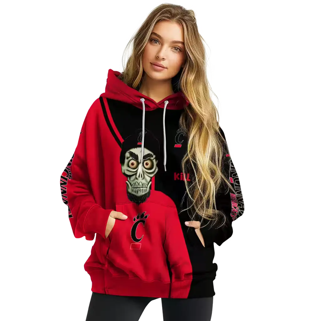 cincinnati bearcats achmed skull red hoodie high quality cincinnati bearcats achmed skull red hoodie high quality