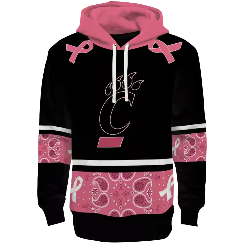 cincinnati bearcats awareness ribbon black pink hoodie best selling cincinnati bearcats awareness ribbon black pink hoodie best selling