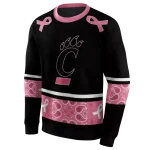 cincinnati bearcats awareness ribbon black pink hoodie best selling