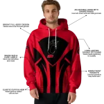 cincinnati bearcats concentric lines red black hoodie best selling