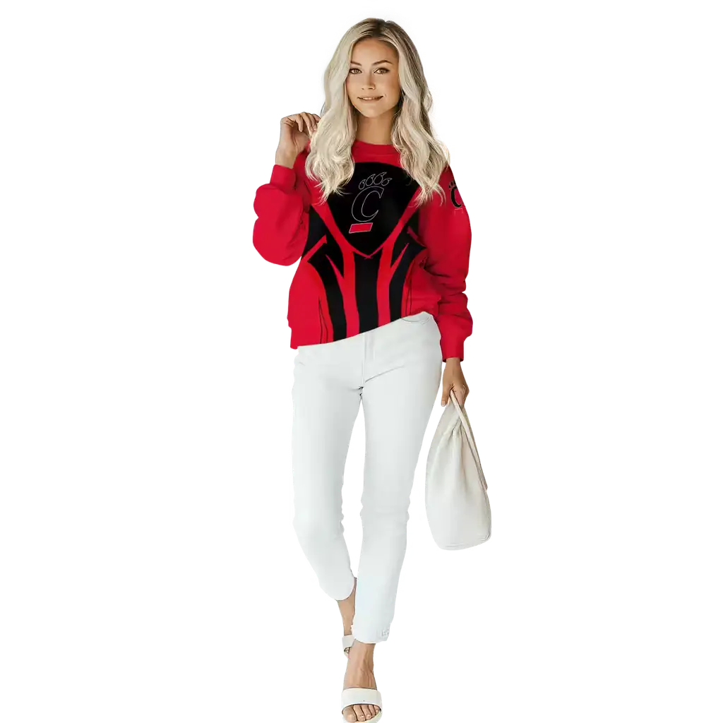 cincinnati bearcats concentric lines red black hoodie trendy cincinnati bearcats concentric lines red black hoodie trendy
