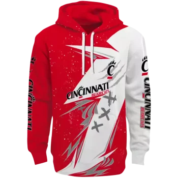 cincinnati bearcats dynamic slash red white hoodie best selling