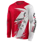 cincinnati bearcats dynamic slash red white hoodie best selling