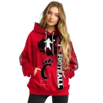 cincinnati bearcats football heartbeat red hoodie best selling