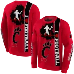 cincinnati bearcats football heartbeat red hoodie best selling