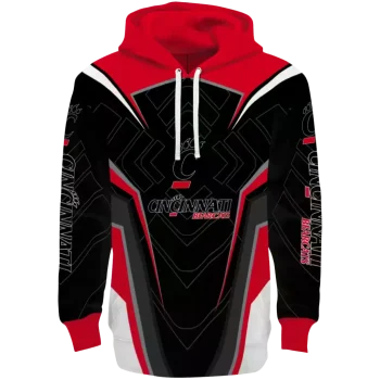 cincinnati bearcats futuristic pattern red black hoodie best selling