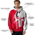 cincinnati bearcats graphic punisher red white hoodie best selling