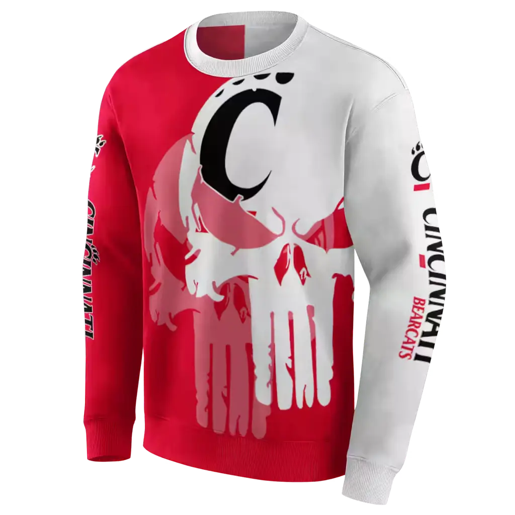 cincinnati bearcats graphic punisher red white hoodie new arrival cincinnati bearcats graphic punisher red white hoodie new arrival