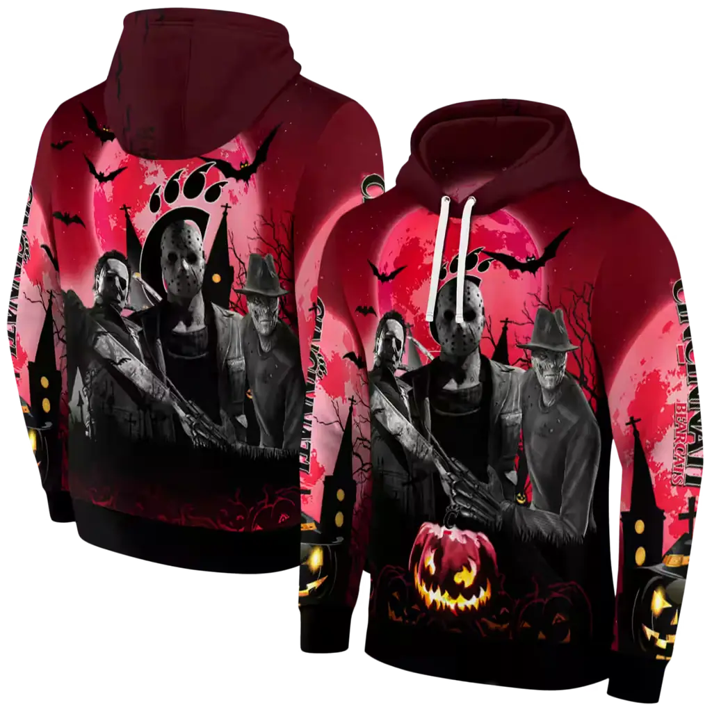 cincinnati bearcats halloween vibes red black hoodie fashion forward cincinnati bearcats halloween vibes red black hoodie fashion forward