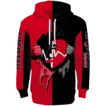 cincinnati bearcats heartbeat graphic red hoodie best selling