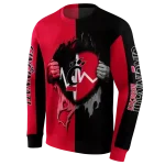 cincinnati bearcats heartbeat graphic red hoodie best selling