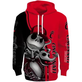 cincinnati bearcats jack skellington red hoodie best selling