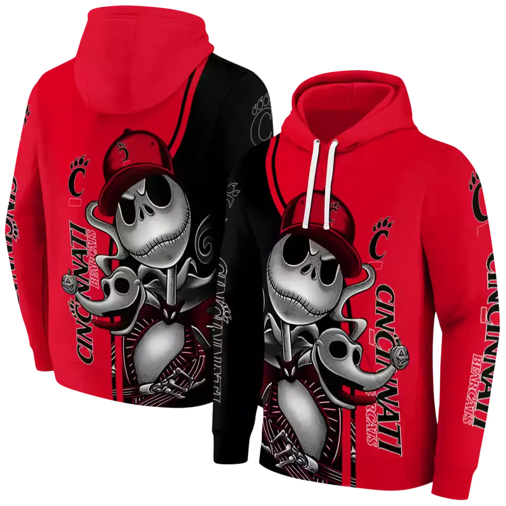 cincinnati bearcats jack skellington red hoodie fashion forward cincinnati bearcats jack skellington red hoodie fashion forward