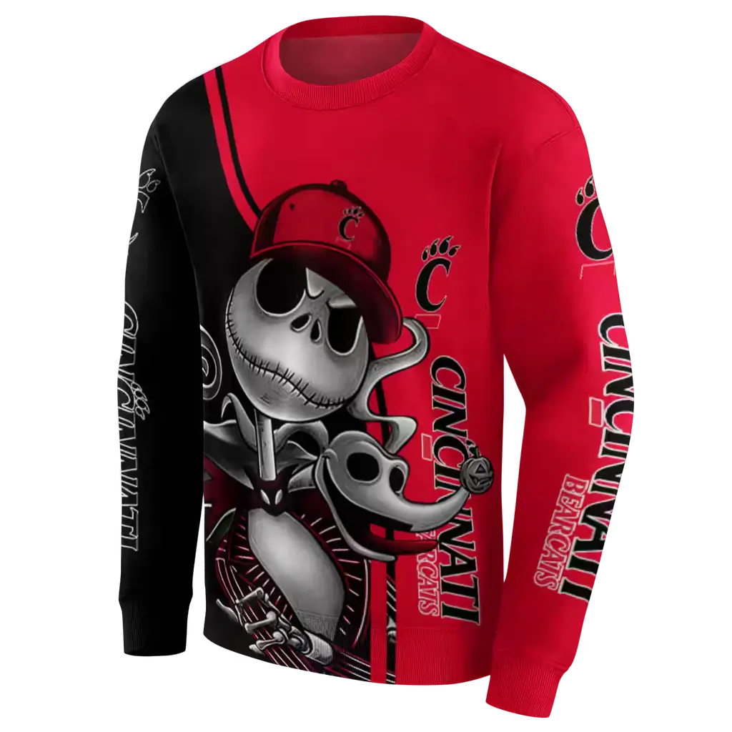 cincinnati bearcats jack skellington red hoodie new arrival cincinnati bearcats jack skellington red hoodie new arrival
