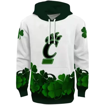 cincinnati bearcats lucky motif white green hoodie best selling