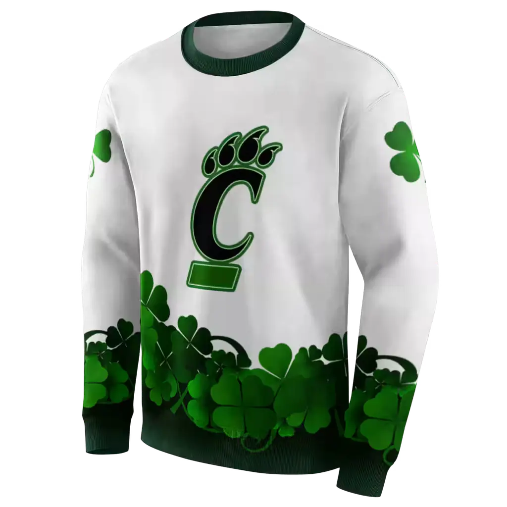 cincinnati bearcats lucky motif white green hoodie new arrival cincinnati bearcats lucky motif white green hoodie new arrival