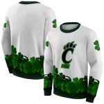 cincinnati bearcats lucky motif white green hoodie best selling