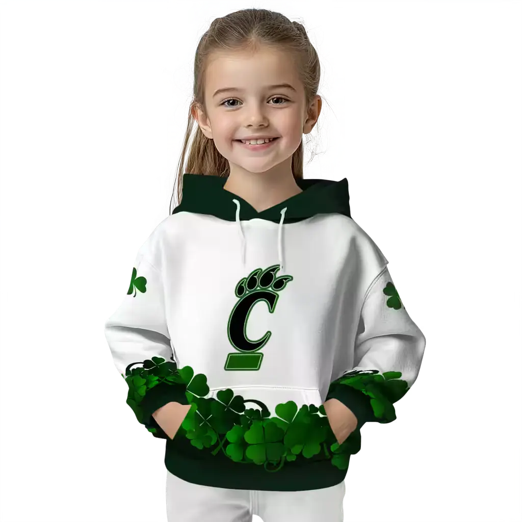 cincinnati bearcats lucky motif white green hoodie top rated cincinnati bearcats lucky motif white green hoodie top rated