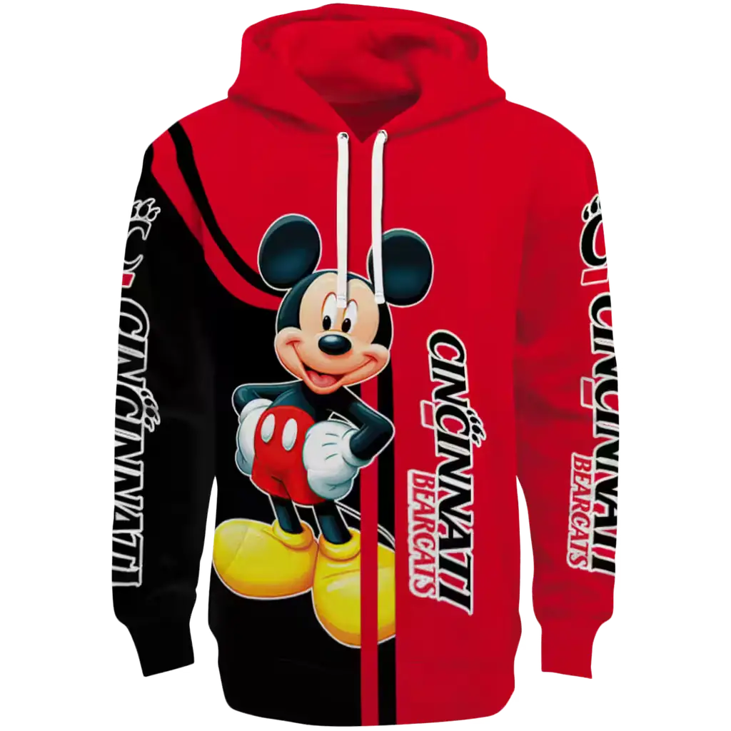 cincinnati bearcats mickey mouse red black hoodie best selling cincinnati bearcats mickey mouse red black hoodie best selling