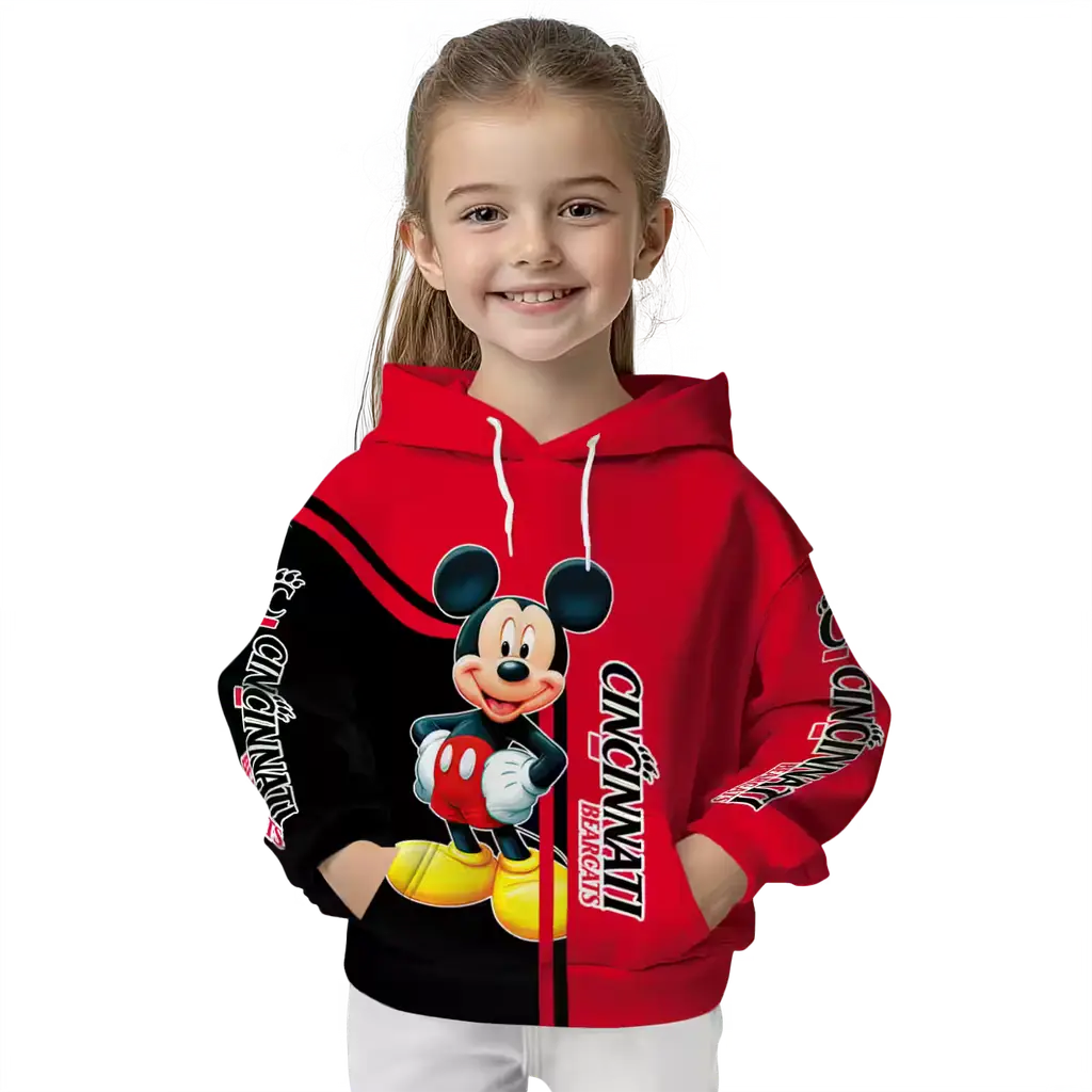 cincinnati bearcats mickey mouse red black hoodie top rated cincinnati bearcats mickey mouse red black hoodie top rated