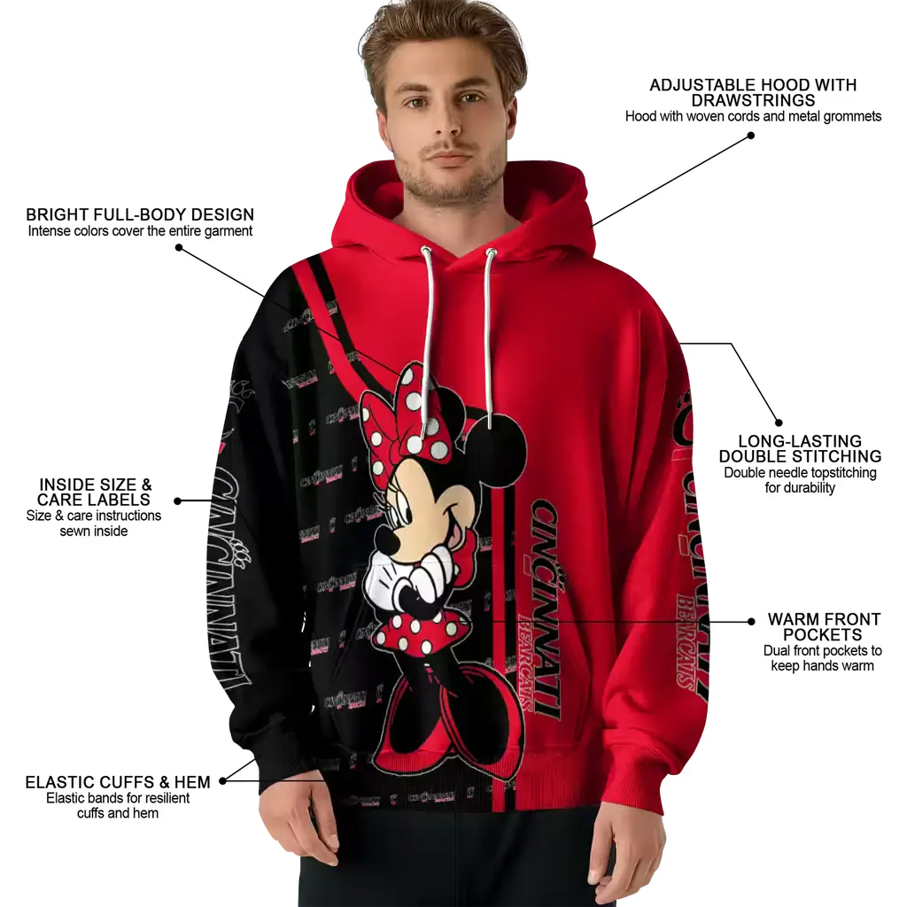 cincinnati bearcats minnie mouse red hoodie latest model cincinnati bearcats minnie mouse red hoodie latest model