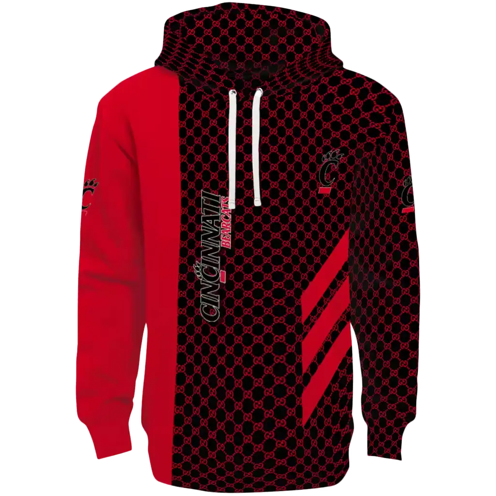 cincinnati bearcats monogram pattern red hoodie best selling cincinnati bearcats monogram pattern red hoodie best selling