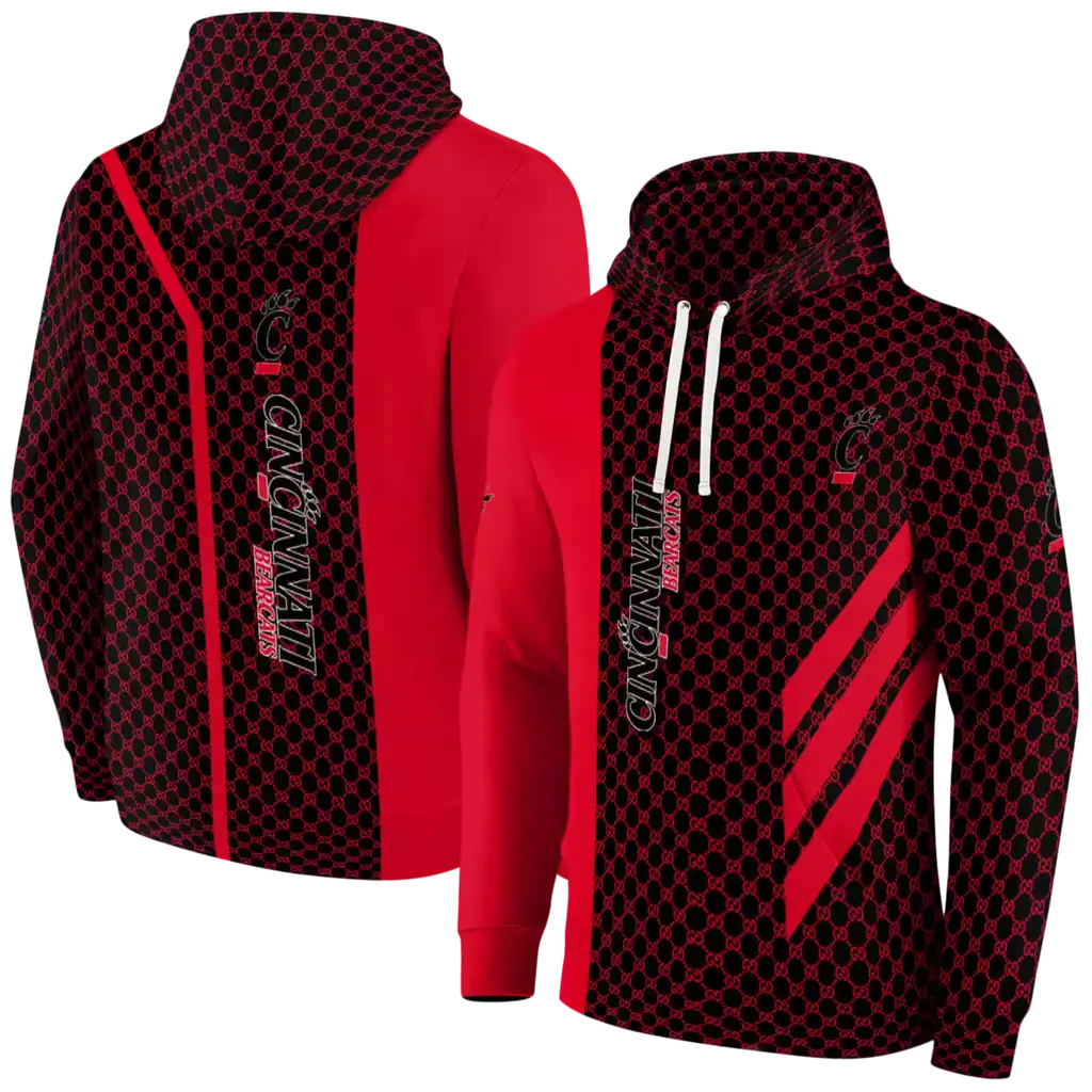 cincinnati bearcats monogram pattern red hoodie fashion forward cincinnati bearcats monogram pattern red hoodie fashion forward